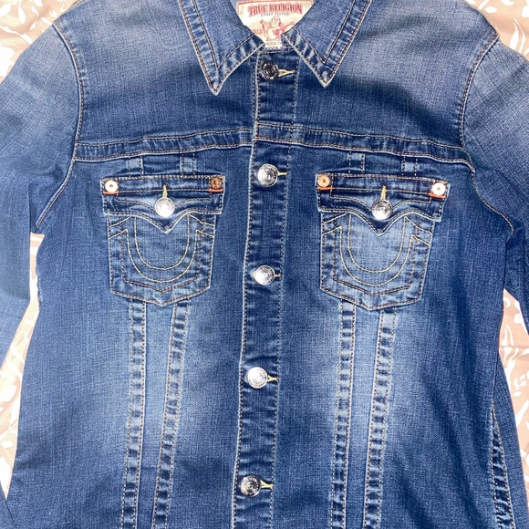 True Religion Blue Denim Jacket - Picture 3 of 6